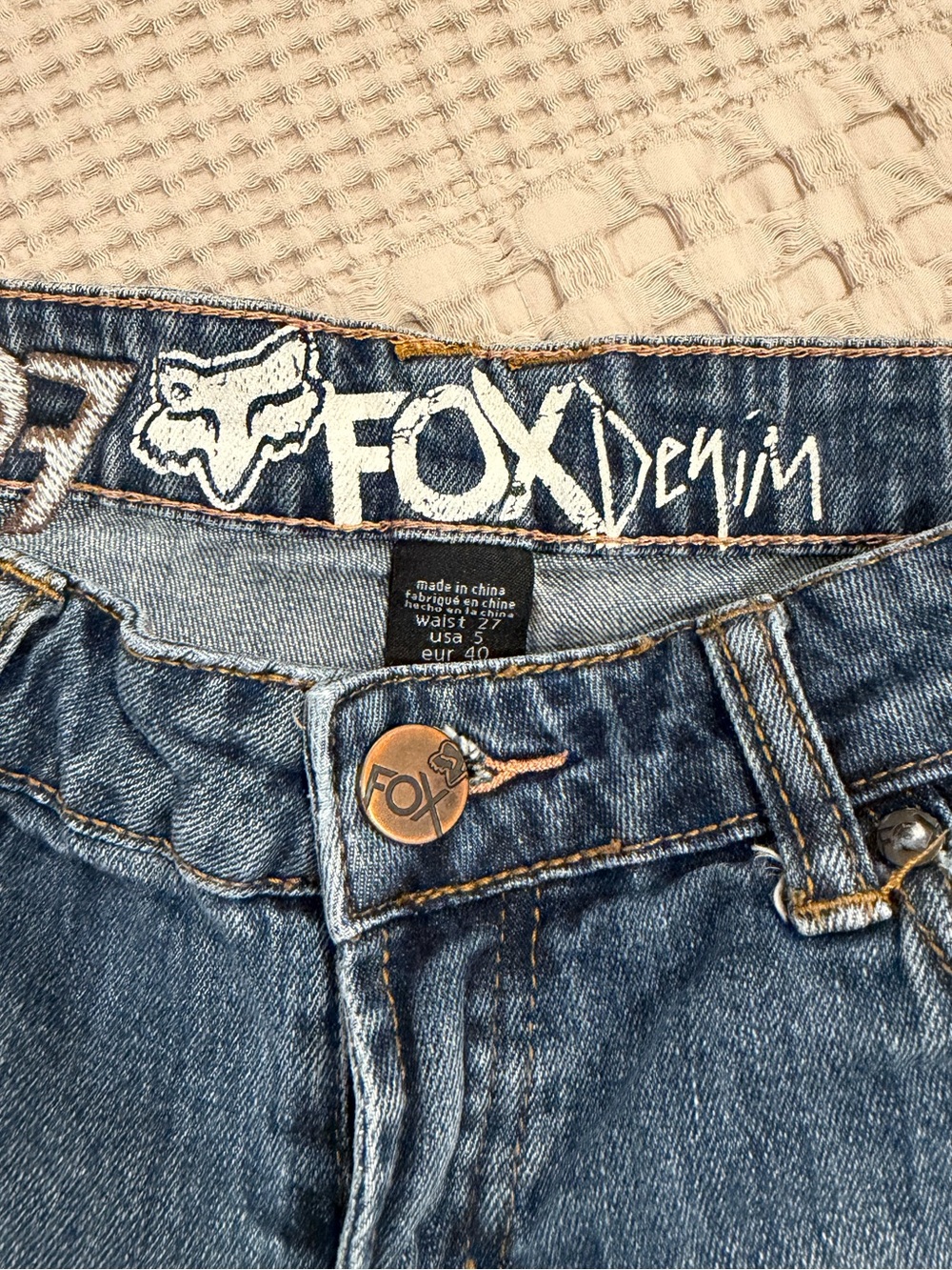 Fox Low Rise Denim Shorts - Picture 3 of 4